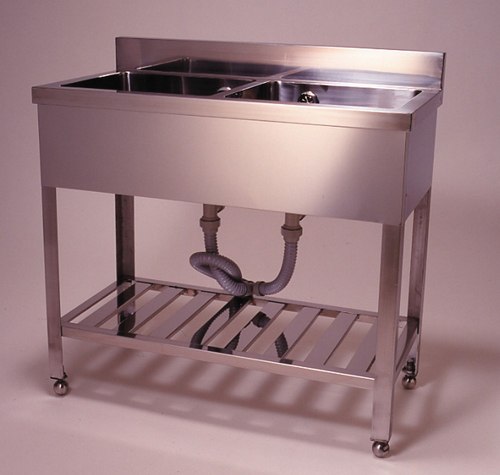 不锈钢水槽两坦克型（240D）SUS430 500 x 600 x 800hmm