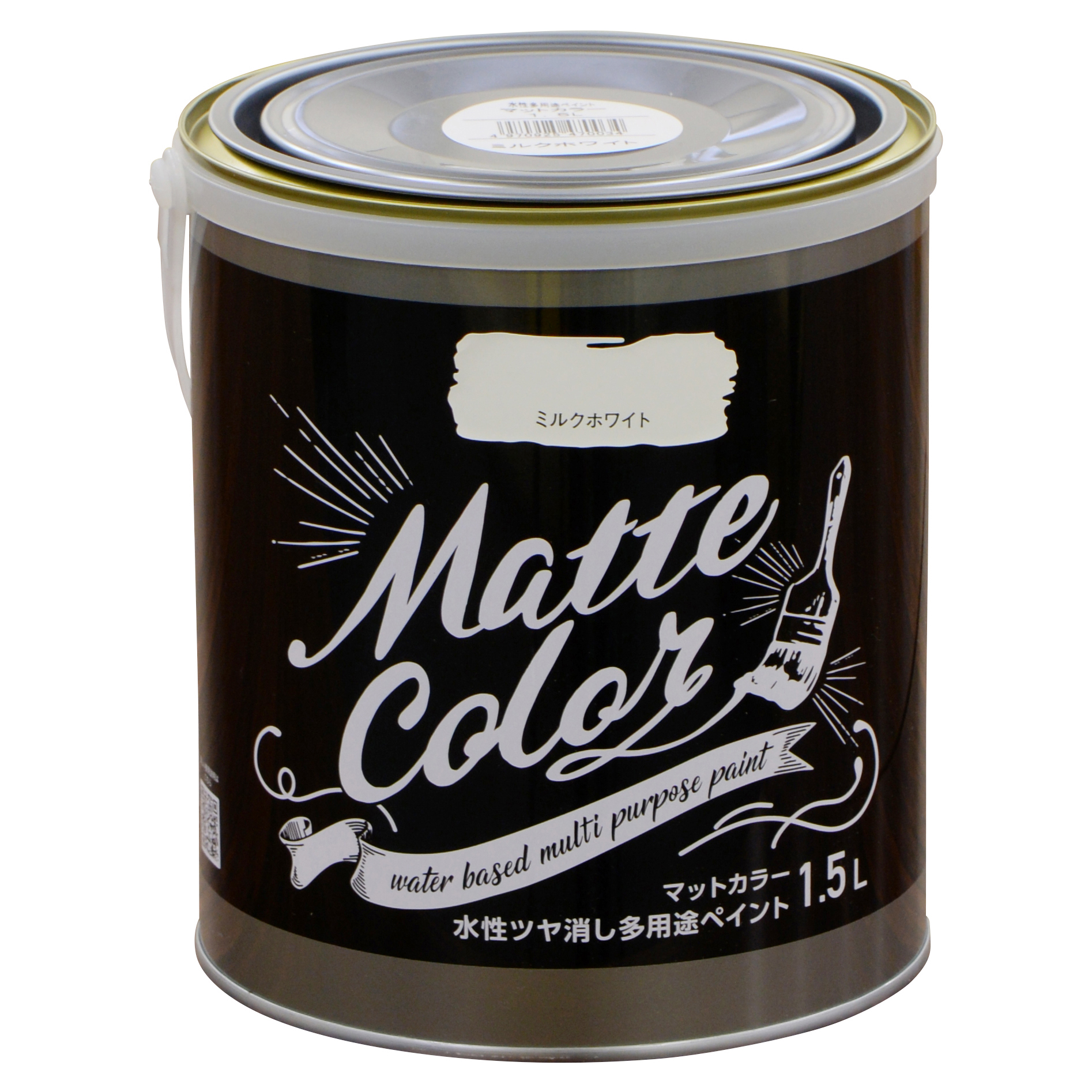 水基多功能油漆哑光颜色1.5L牛奶白色