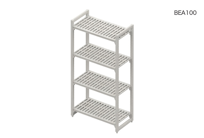 架子类型P 4层网格完全套件H1800 X W900 X D450（BEA100）