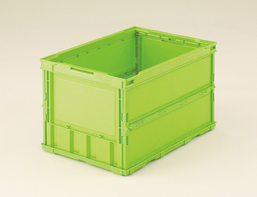 稀薄的折叠容器平坦无宽松的绿色530 x 366 x 325hmm